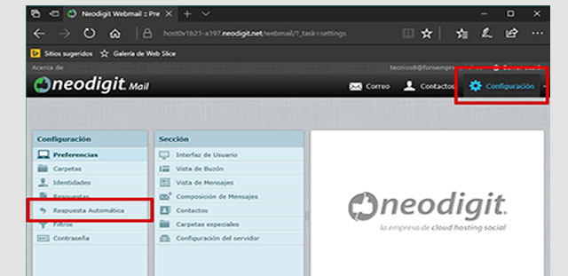 Acceso a Webmail